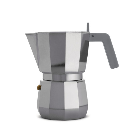 Moka espressopannu 6:n kupin, harmaa kahva