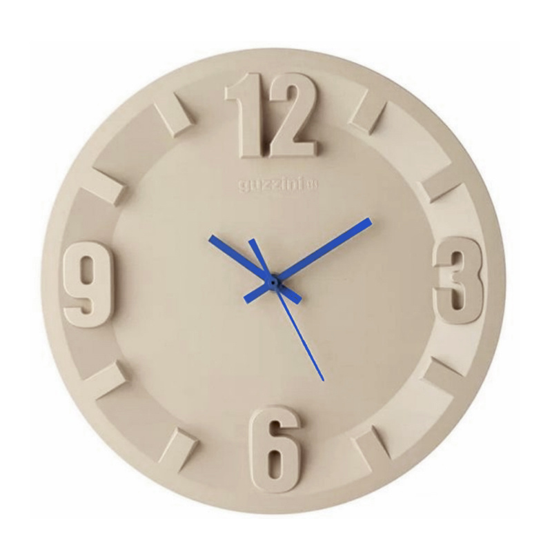 guzzini 3 6 9 12 seinäkello, beige