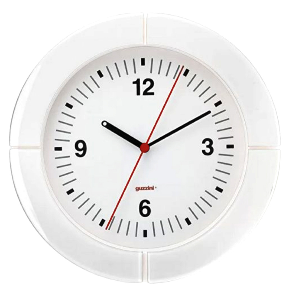 guzzini i clock seinäkello, valkoinen