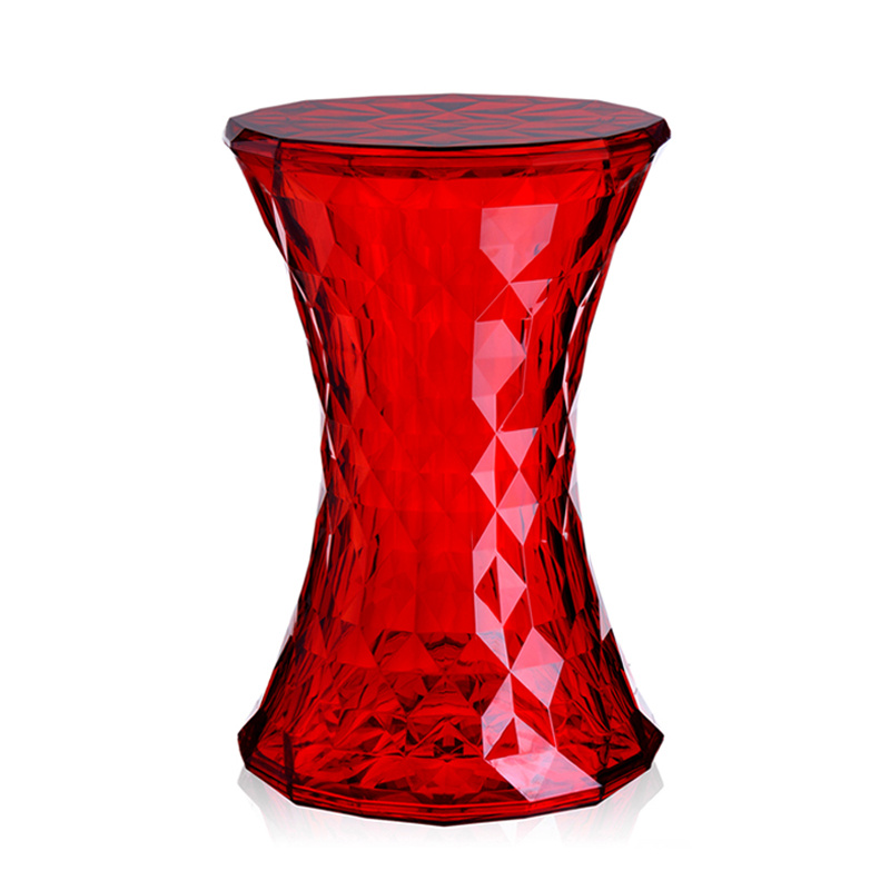 Kartell Stone jakkara, läpinäkyvä punainen