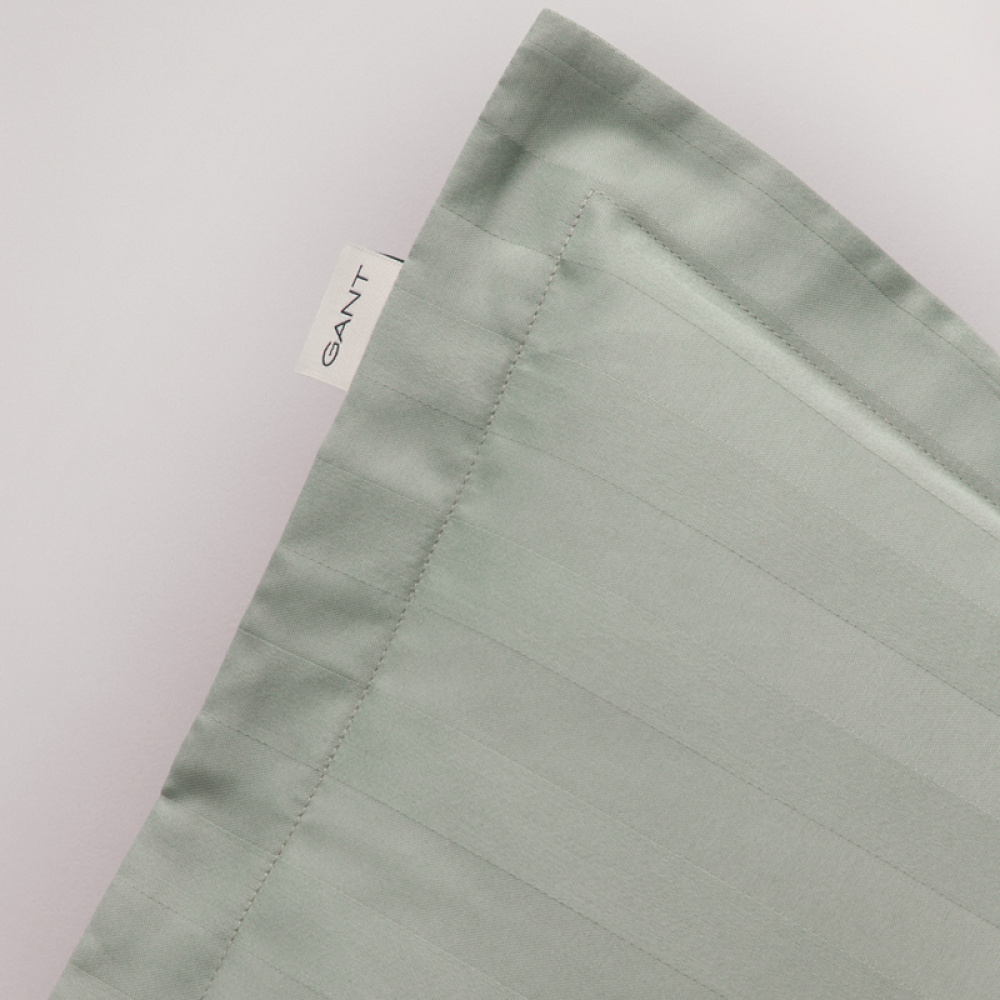 gant sateen stripes tyynyliina, clay green