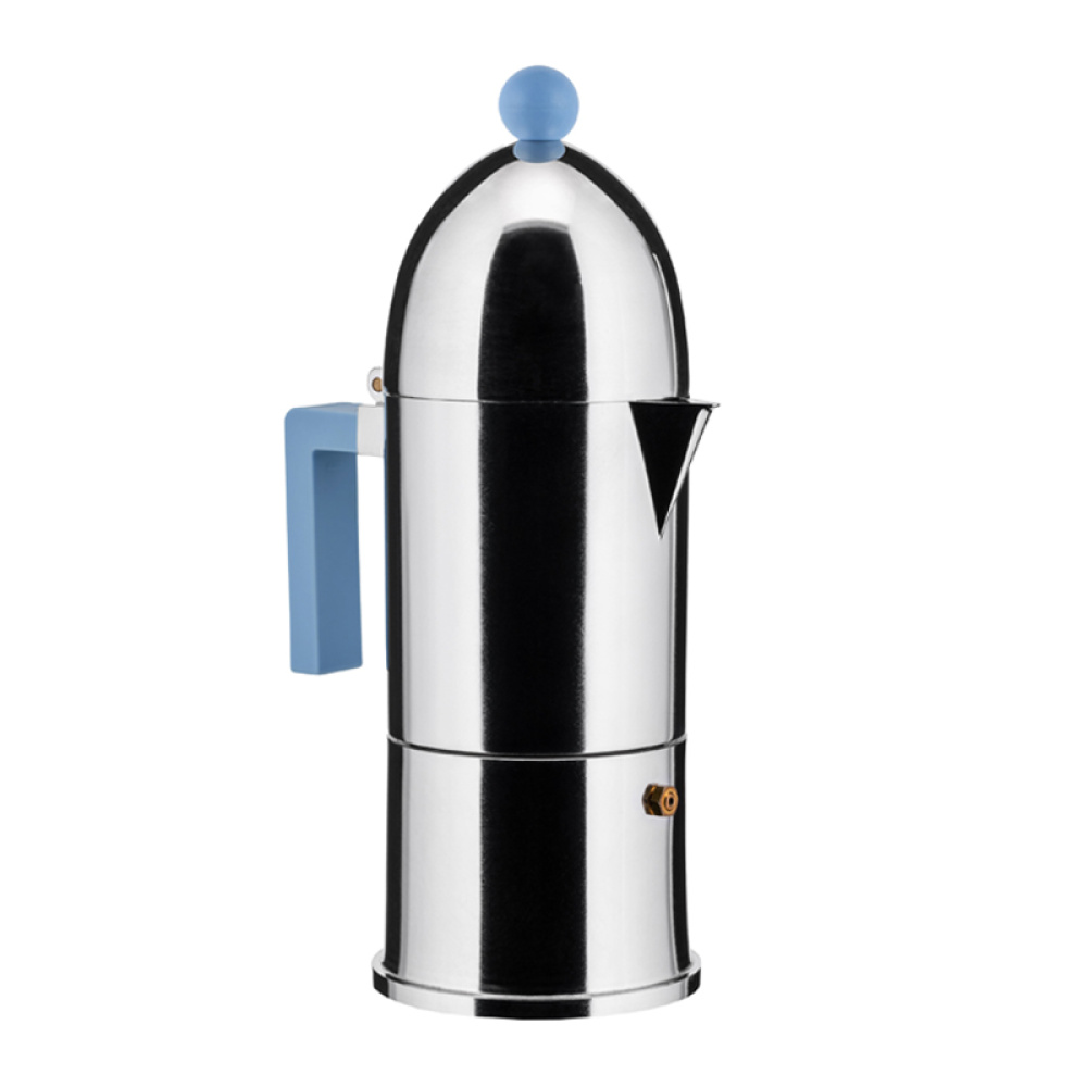 alessi la cupola espressokeitin, 6:n kupin, vaaleansininen