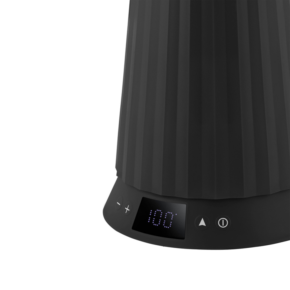 alessi plissé vedenkeitin elektronisella lämpömittarilla, musta 1,7l