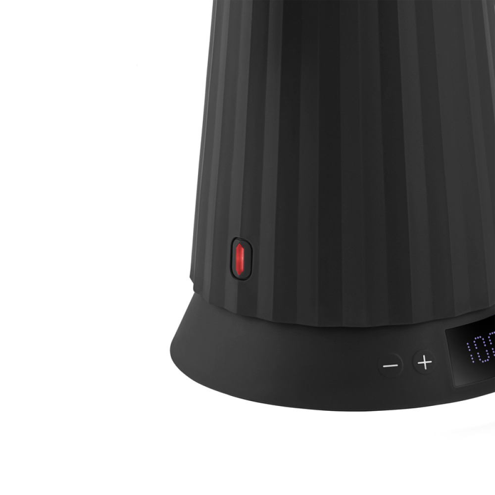 alessi plissé vedenkeitin elektronisella lämpömittarilla, musta 1,7l