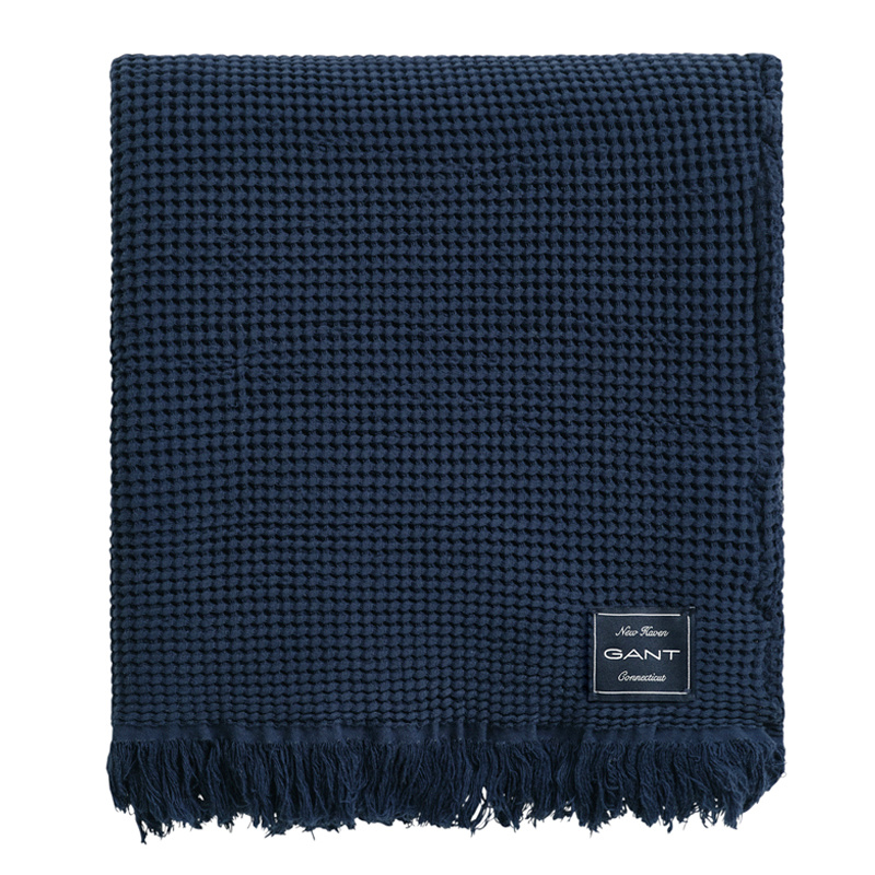 Gant Cotton Waffle Throw torkkupeitto, marine